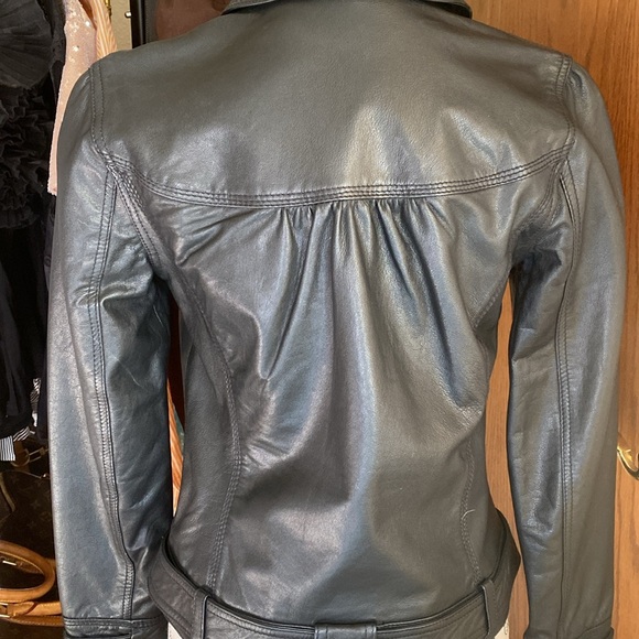 Leather Jacket with Bronze Hardware - Picture 8 of 9